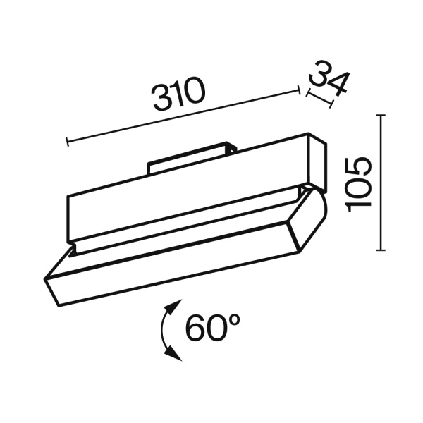 Трековый светильник Technical TR013-2-20W4K-B