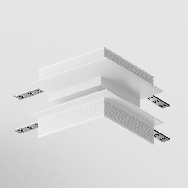 Угловой коннектор внешний S35 встраиваемый белый