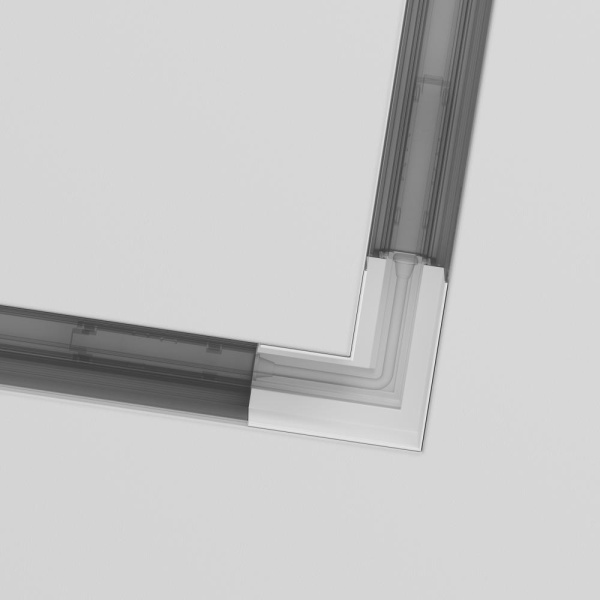 Угловой коннектор S35 встраиваемый белый