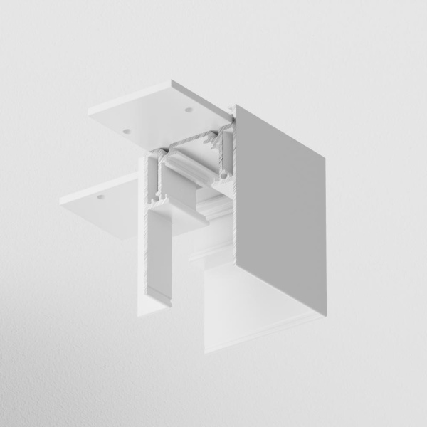 Угловой коннектор S35 накладной белый