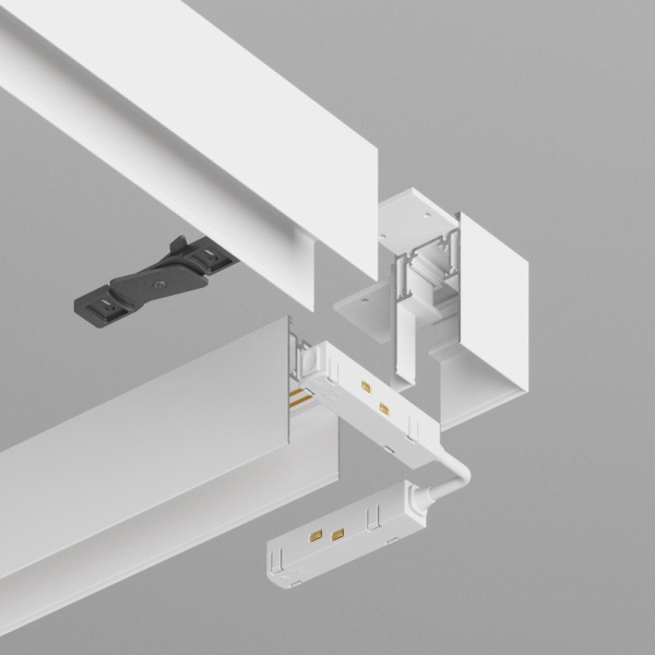 Угловой коннектор S35 накладной белый