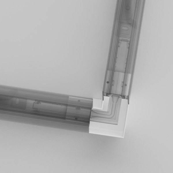 Угловой коннектор S35 накладной белый