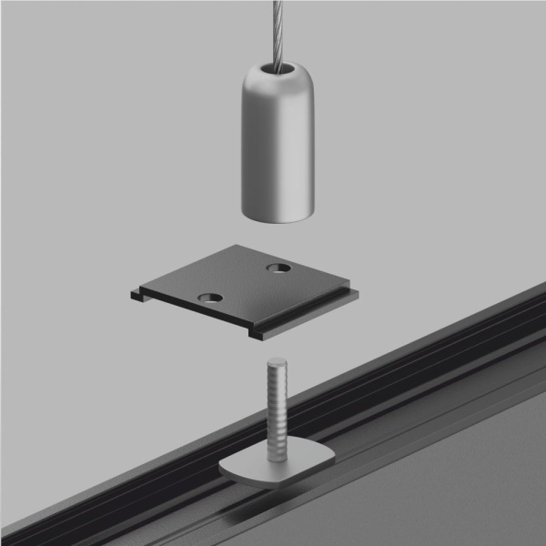 Крепление для троса S35 черное 1 шт.