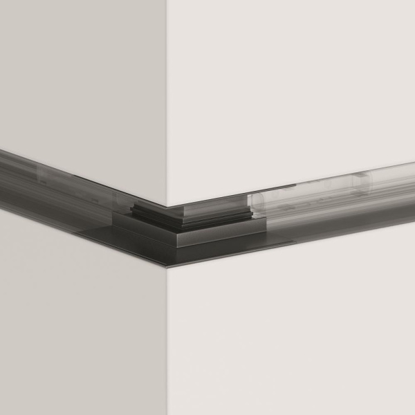 Угловой коннектор внешний S35 встраиваемый черный