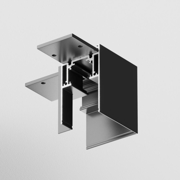 Угловой коннектор S35 накладной черный