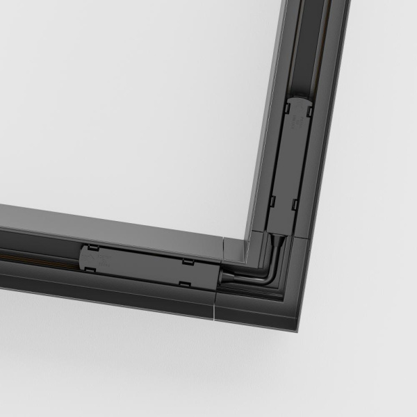 Угловой коннектор S35 накладной черный