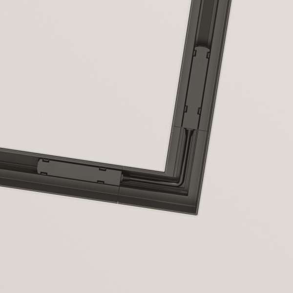 Угловой коннектор S35 встраиваемый черный