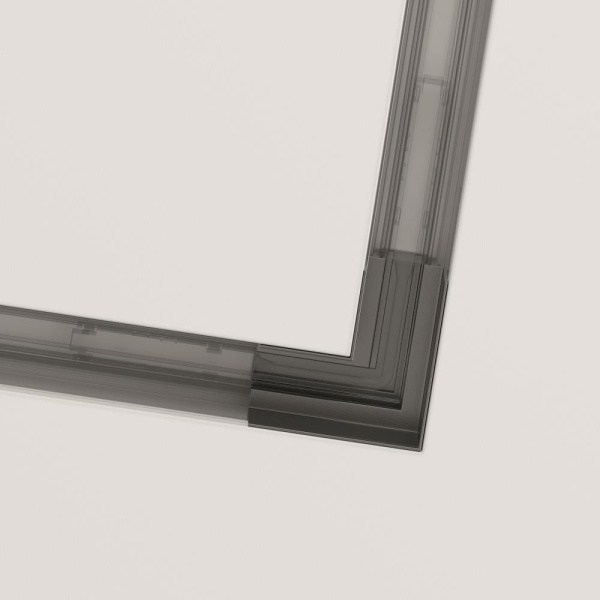 Угловой коннектор S35 встраиваемый черный