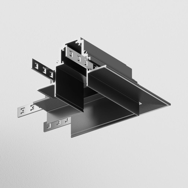 Угловой коннектор S35 встраиваемый черный