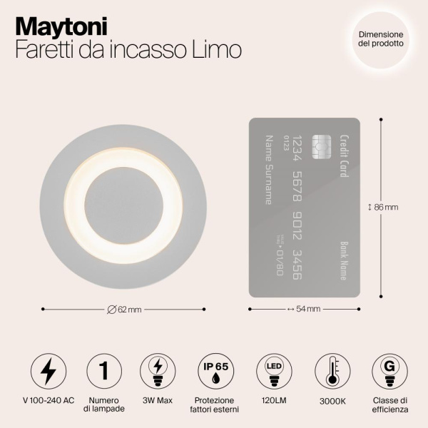 Встраиваемый светильник Outdoor O037-L3W3K