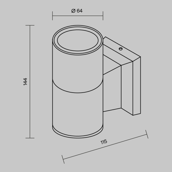 Настенный светильник (бра) Outdoor O574WL-01B