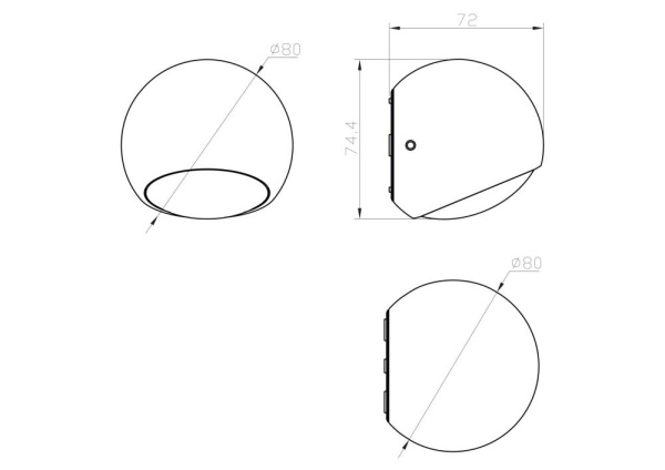 Настенный светильник (бра) Outdoor O032WL-L3B3K
