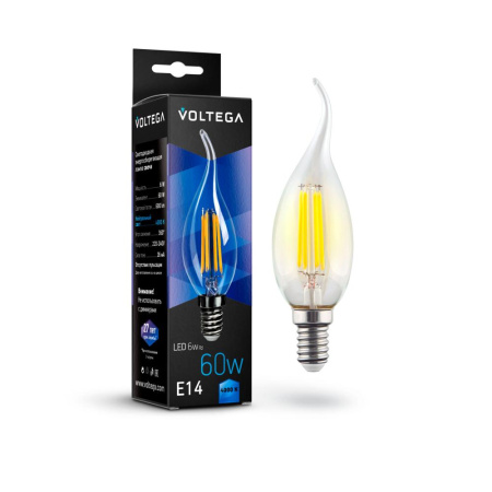 Светодиодная лампа Crystal Candle wind 6W 4000K E14