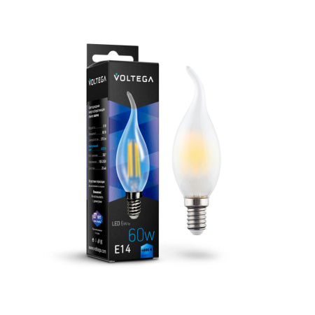 Светодиодная лампа Crystal Candle wind matt 6W 4000K E14