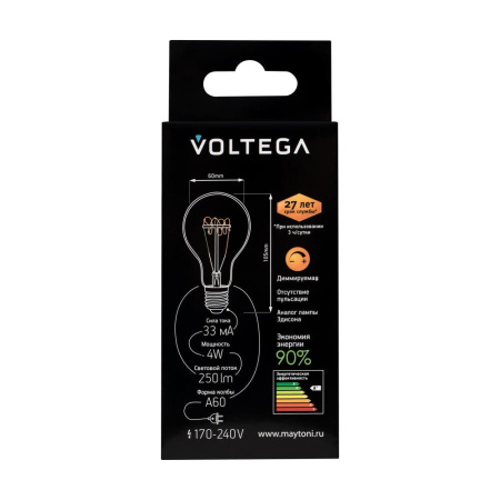 Светодиодная лампа Loft Led A60 4W 2800K E27 DIM