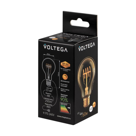 Светодиодная лампа Loft Led A60 4W 2800K E27 DIM