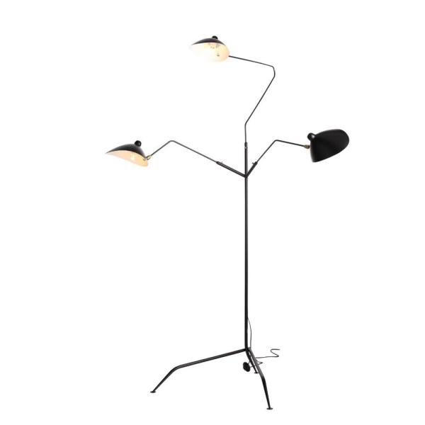 SL305.405.03 Торшер ST-Luce Черный/Черный, Белый E27 3*60W SPRUZZO