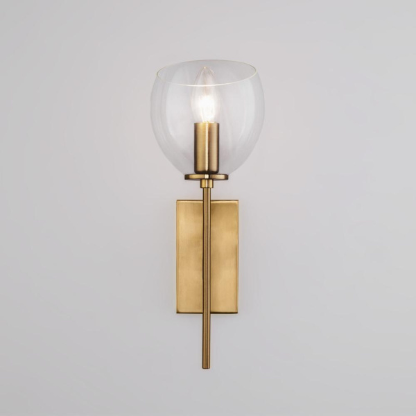 Настенный светильник со стеклянным плафоном 60130/1 латунь