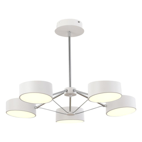 SLE6005-502-05 Светильник потолочный Белый, Хром/Белый LED 5*10W VALLE