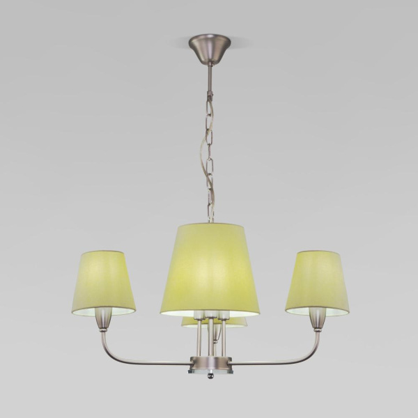 Подвесная люстра с тканевыми абажурами 60153/6 никель