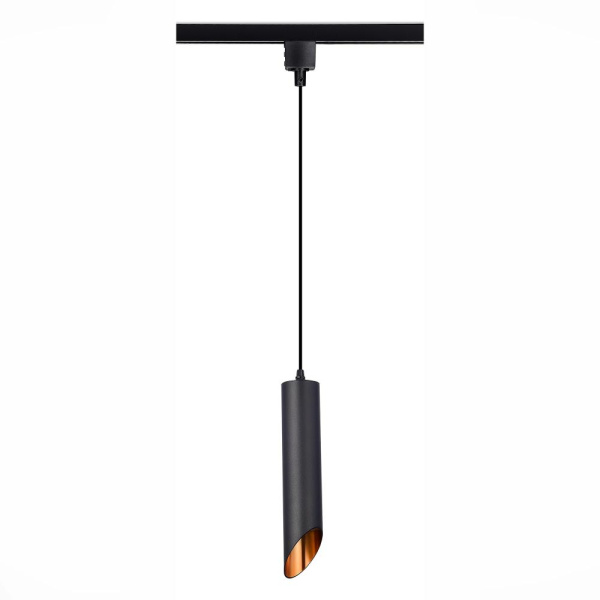 ST152.406.01 Светильник трековый Черный GU10 1*50W IP20 D60xH300 220V Без ламп Однофазная трековая система