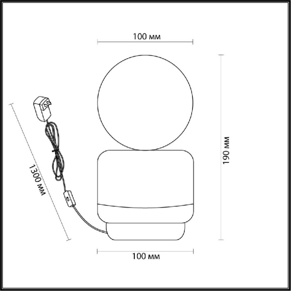5670/1T MODERNI LN23 128 серый, бежевый Настольная лампа G9 5W LED 220V HIMIKO