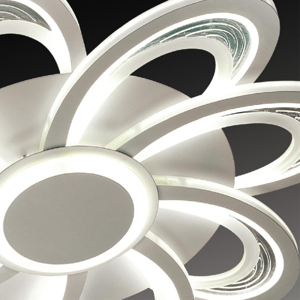 8198/95L LEDIO LN25 белый, металл/акрил Потолочный светильник с пультом ДУ 3000-6000К LED 95W 220V MANILA