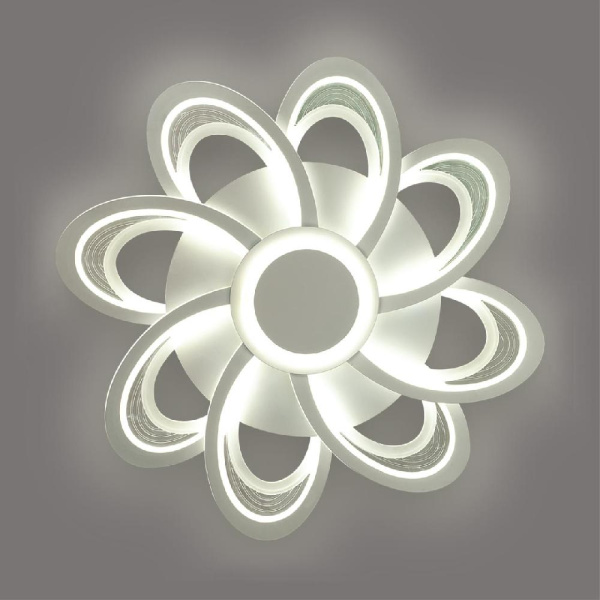 8198/95L LEDIO LN25 белый, металл/акрил Потолочный светильник с пультом ДУ 3000-6000К LED 95W 220V MANILA