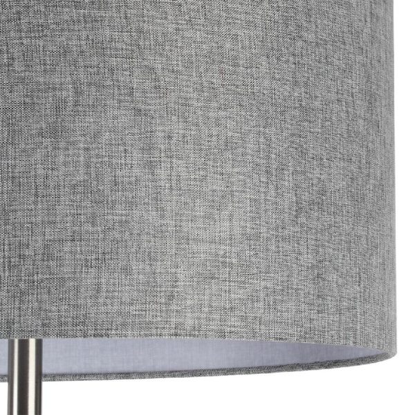 8251/2F MODERNI LN25 000  никель/серый, металл/текстиль Торшер Е27 2*60W 220V NIKKI