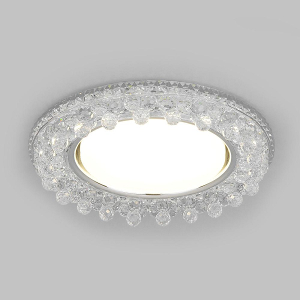 Встраиваемый точечный светильник с LED подсветкой 3025 GX53 CL прозрачный