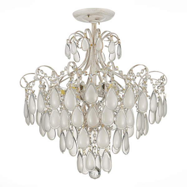 SLE160302-06 Светильник потолочный Золотистый/Белый матовый E14 6*60W MAGONZA