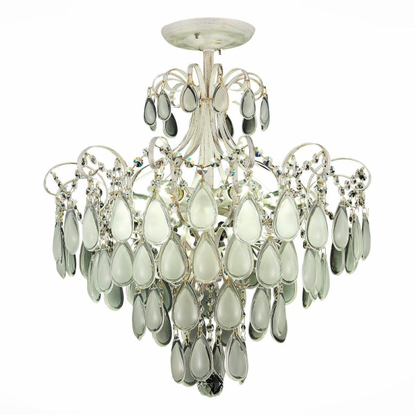 SLE160302-06 Светильник потолочный Золотистый/Белый матовый E14 6*60W MAGONZA