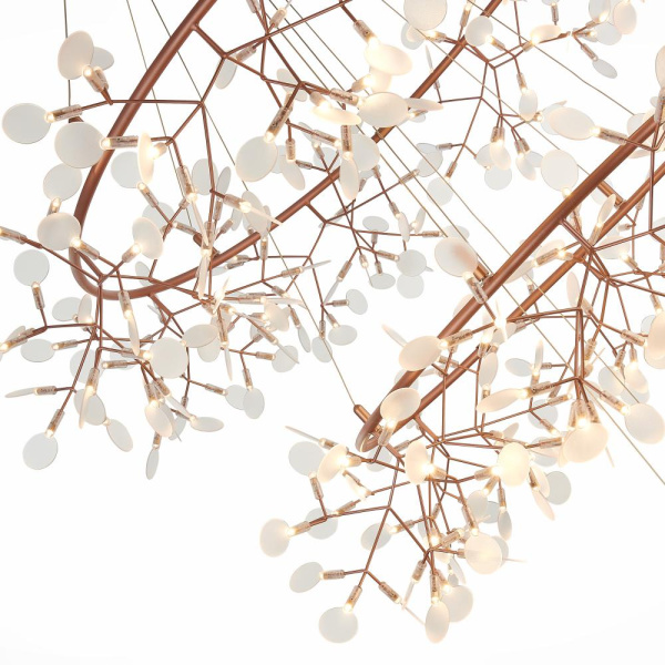 SL379.203.486 Люстра подвесная ST-Luce Медный/Белый LED 486*0,5W 3500K  (из 3-х коробок) RAFINA