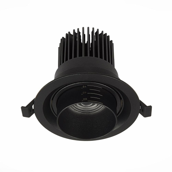 ST701.448.12 Св-к встр. Zoom Черный LED 1*12W 4000K 960Lm Ra90 15°-60° IP20 D115xH95 170-240V Встраиваемые светильники