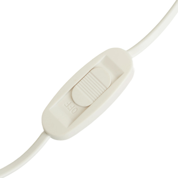 Сетевой шнур с выключателем, 230V 1,9м белый, KF-HK-1-2