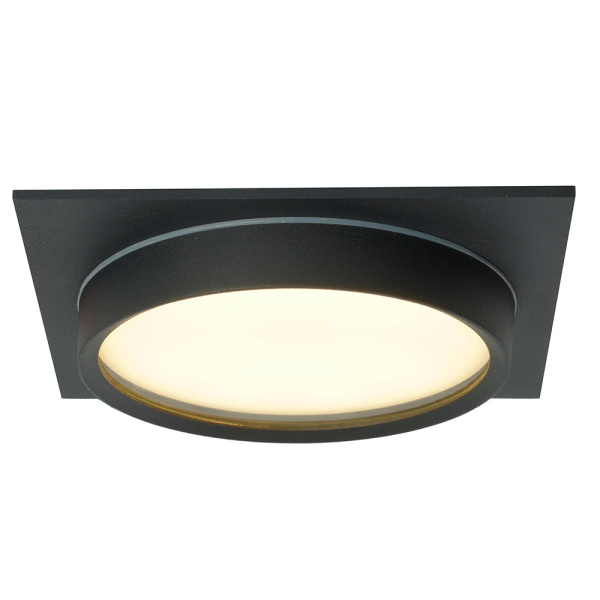 Светильник встраиваемый Feron DL705 потолочный GX70 черный квадрат IP44