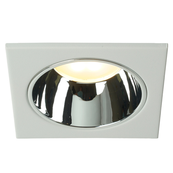 Светильник встраиваемый Feron DL3112 потолочный MR16 G5.3 белый + хром