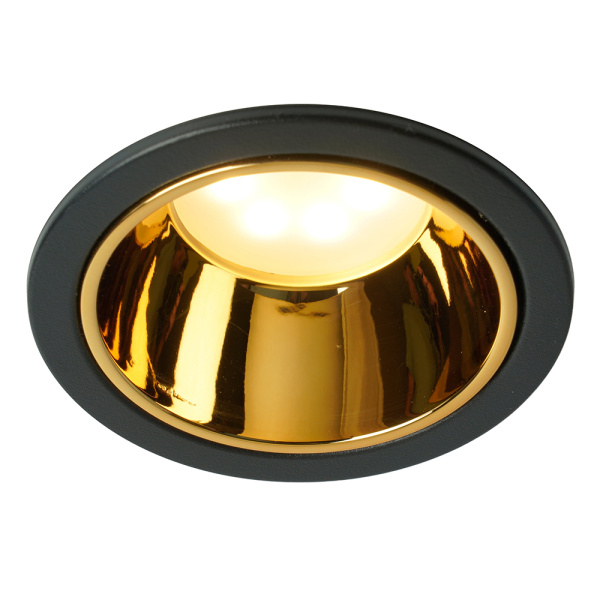 Светильник встраиваемый Feron DL3102 потолочный MR16 G5.3  черный + золото
