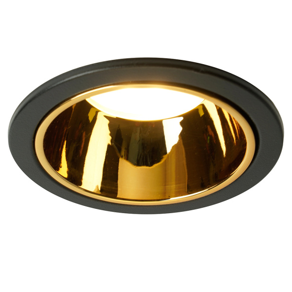 Светильник встраиваемый Feron DL3102 потолочный MR16 G5.3  черный + золото