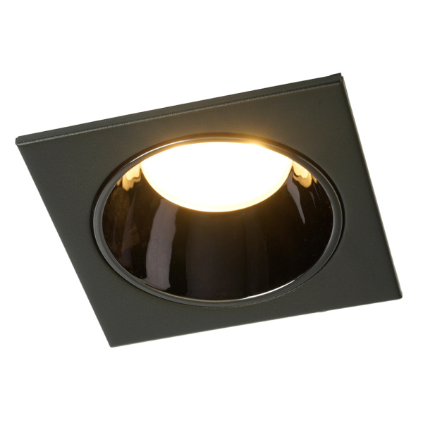 Светильник встраиваемый Feron DL3112 потолочный MR16 G5.3  черный + черный хром