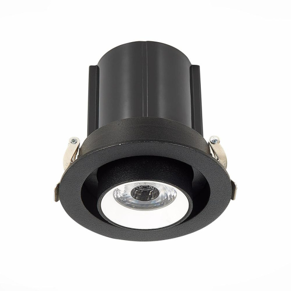 ST702.448.12 Св-к встр. Черный LED 1*12W 4000K 900Lm Ra80 24° IP20 D90xH92 180-240V Встраиваемые светильники