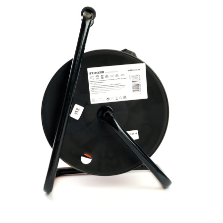 Удлинитель на катушке Stekker STD03-44-30 Standart 4-местный с/з ПВС 3*1,5, оранжевый, 16А, IP44, 30м (29407)