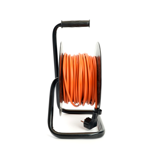 Удлинитель на катушке Stekker STD03-20-50 Standart 4-местный с/з ПВС 3*1,5, оранжевый, 16А, IP20,50м (29406)