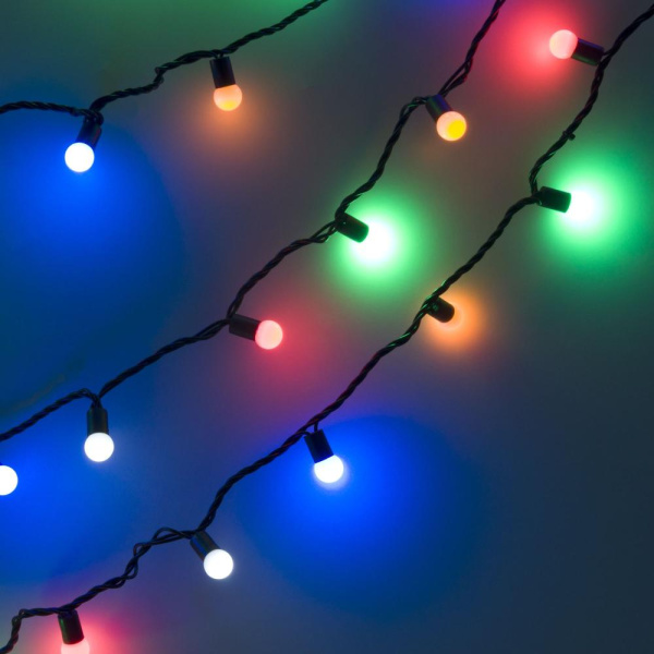 Гирлянда нить с мерцанием 10м IP65 400-103 мульти