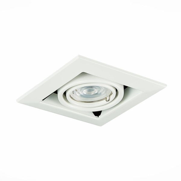 ST250.558.01 Св-к встр. Черный, Белый GU10 1*50W  IP20 L126xW126xH70 220V Без ламп Встраиваемые светильники