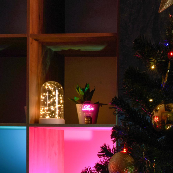 Световая фигура "Колба с Нитью Роса" 50LED 2700K, батарейки 3*АА, 23см, LT135