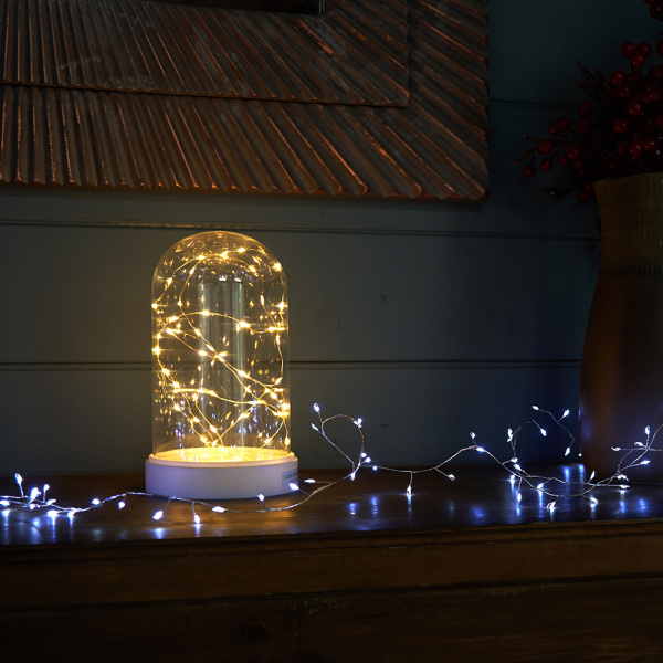 Световая фигура "Колба с Нитью Роса" 50LED 2700K, батарейки 3*АА, 23см, LT135