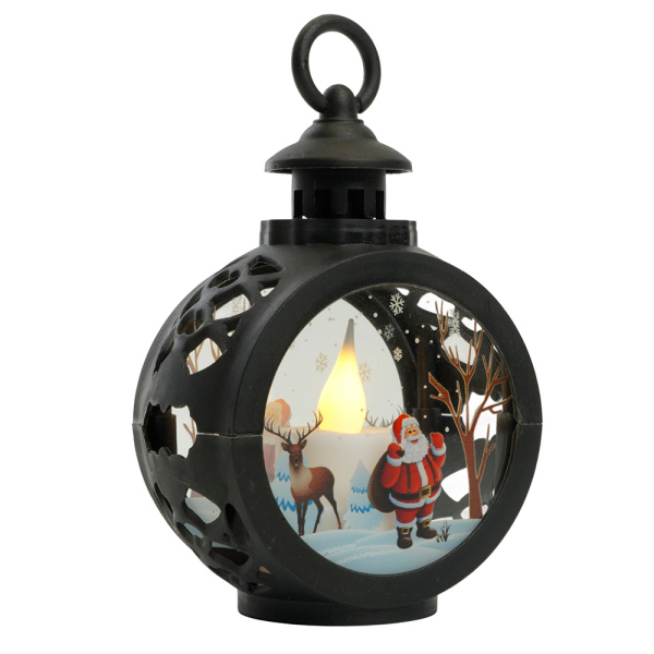 Световая фигура Свеча "Сказочный лес" 1LED (батарейки в компл), 12см, черный, LT127