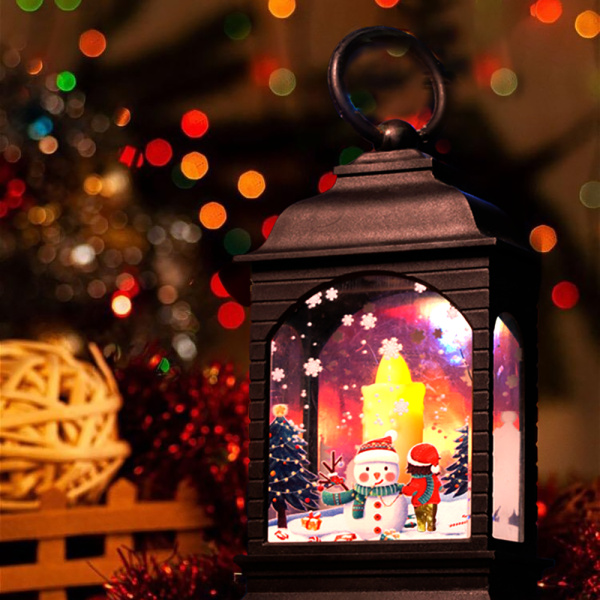 Световая фигура Свеча "Снеговик" 1LED (батарейки в компл), 12,5см, черный, LT128