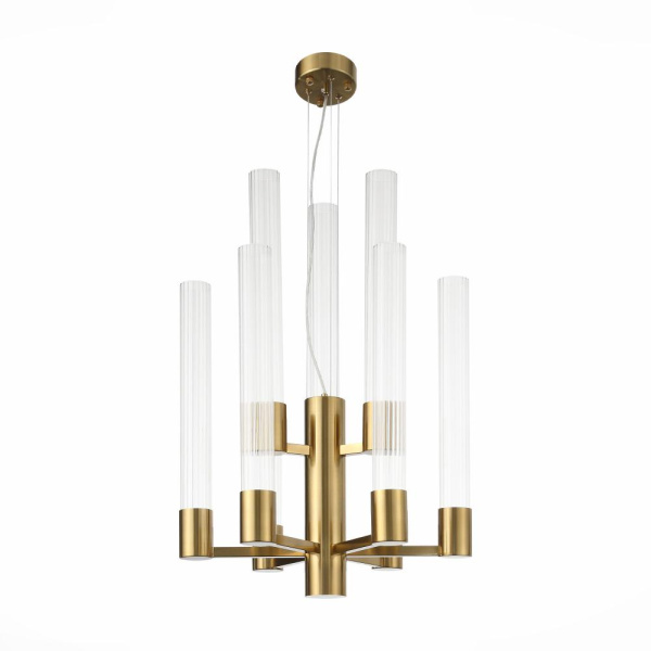 SL1229.303.09 Люстра подвесная ST-Luce Латунь/Прозрачный GU10 9*5W TERNI